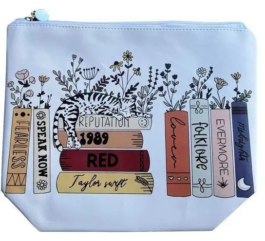 NWOT Taylor Swift Albums Book Covers Cosmetic / Travel Pouch