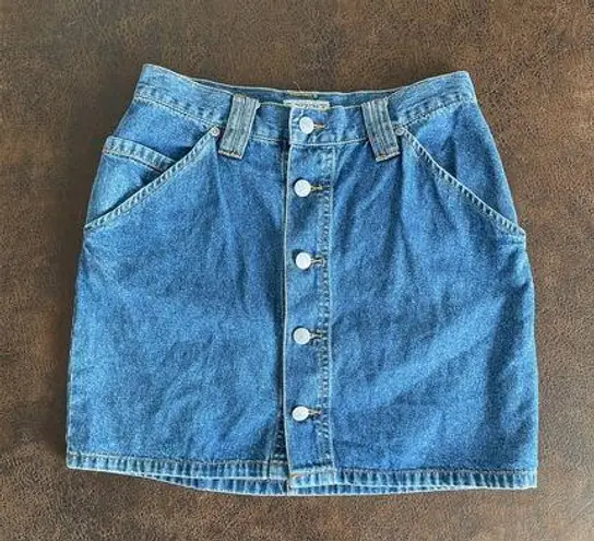 Esprit Vintage  Denim Button Mini Skirt / Size 7/8