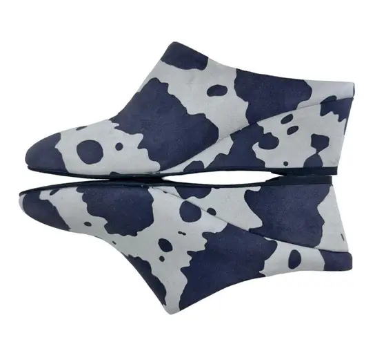 Pelle Moda Mules Women Cow Print Wedge Black Size 6