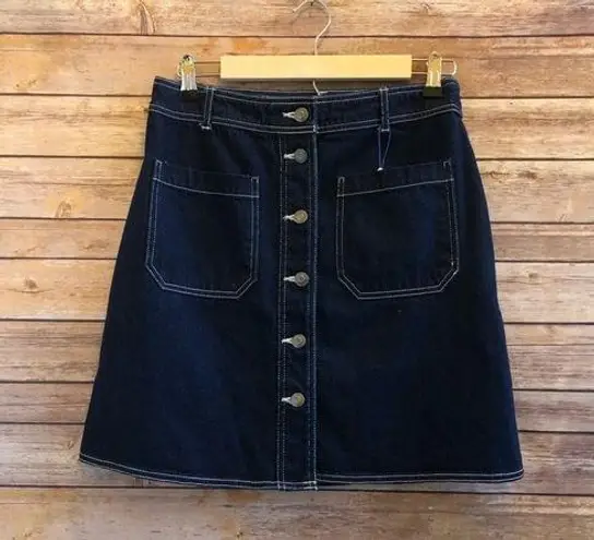 Popsugar  Button Down Denim Skirt Size 10 NWT