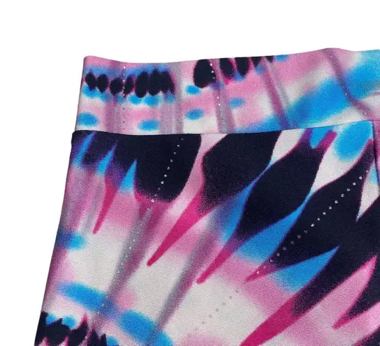 MotionWear ⍟ V-Waist Dance Gymnastic Competition Shorts ⍟ Multicolor Print ⍟ XS