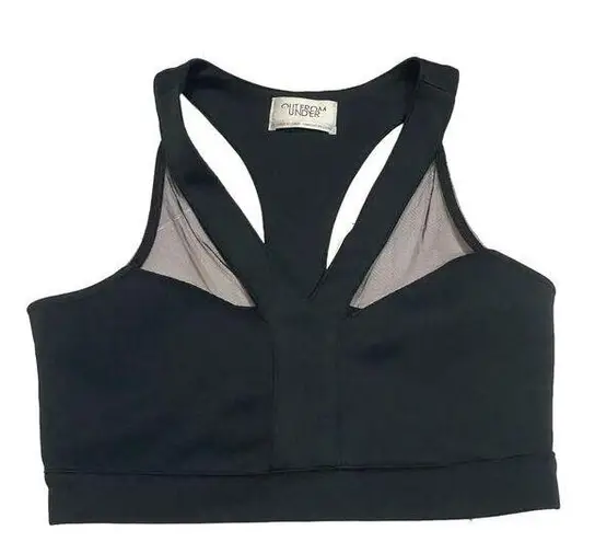 Out From Under Urban Outfitters  Cropped Mesh Cut Out Bra Top - Black - Small