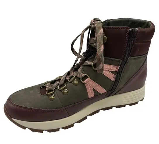 Alex Marie Boots Women 9 Green Thayla Leather Nubuck Lace Up Hiker Ankle Booties