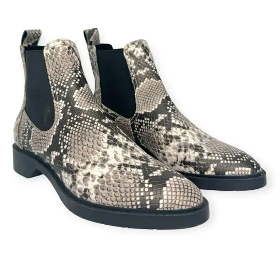 Treasure & Bond | NWOT | Size 7 | Black and White Snake Print Chelsea Boot
