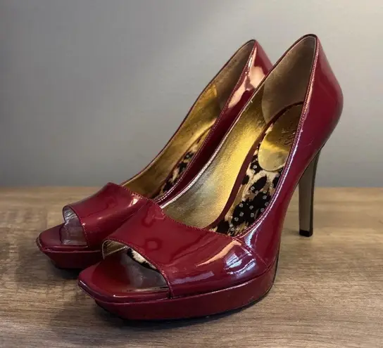 Guess by Marciano Red Patent Leather Stilettos - Size 8 M Women’s Heel Shoes
