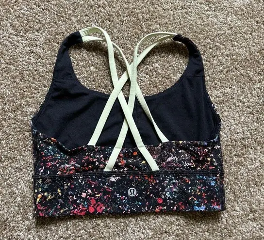 Lululemon  Energy Bra Flowerescent Multi / Lemon Ice Size 4