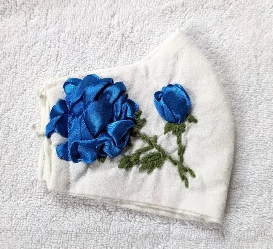 Handmade Pocket Filter Embroidered Face Mask