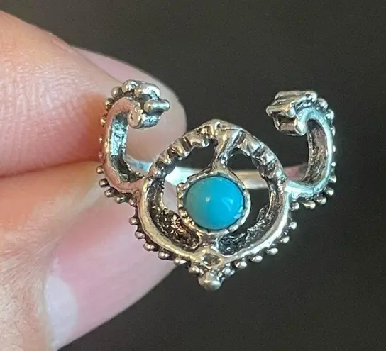 Turquoise stone ram ring size 5
