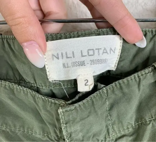 Nili Lotan Carpenter Cargo French Military Pants Campo Army Green Size 2