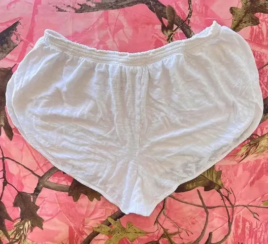 victoria's secret y2k vintage 2000s white mini lounge beach sleep shorts