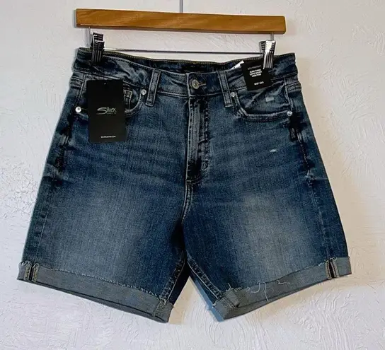 Silver Jeans Co. Women's Sure Thing Long High Rise Shorts Size 27 NWT