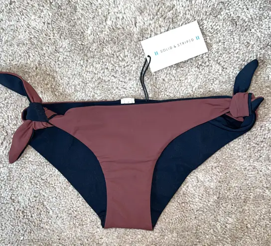 Solid & Striped NWT The Jane Bikini Bottom in Brown Black