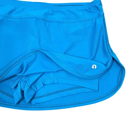 Next by Athena Lotus Swim Skort Small Blue Pickleball Tennis Stretch Made in USA