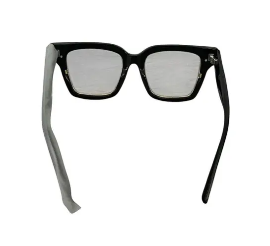 Zeelool Square Black Gold Accent Eyeglass Frame & Case JGX799757