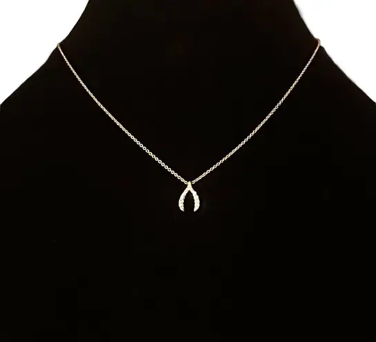 Spartina Sea La Vie Paved Wishbone Pendant Necklace