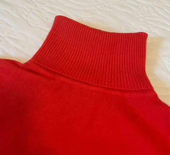 Red/Orange Turtleneck Sweater Orange