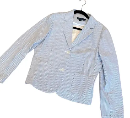 Boden USA Boden Seersucker Blazer Striped Blue White US 10