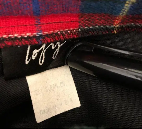 80’s Vintage Multicolor Holiday Plaid High Rise Wool Blend Shorts size 14