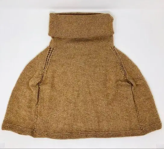 Hand knit silk / wool mini capelet Brown Size undefined