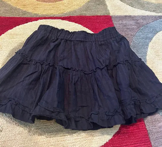 Princess Polly Black Mini Ruffle Skirt Lightweight Material Women’s Size 8