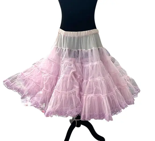Sam's Vintage Purple Tiered Petticoat Ruffle Skirt Crinoline Medium READ