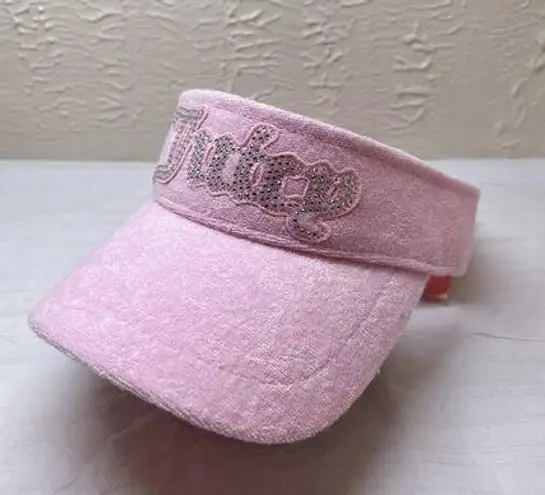 Juicy Couture  bling rhinestone light pink visor hat Y2K ONE SIZE - NWT