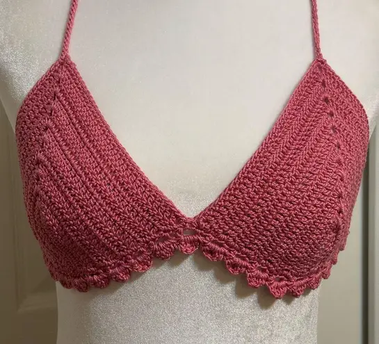 Handmade Crocheted Bra Top Halter Bikini Top Boho Festival Fun