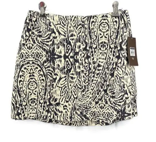 Lady Hagen Golf Skort Cream Purple Print Patterned Mini Skirt Luxe Size 4 New