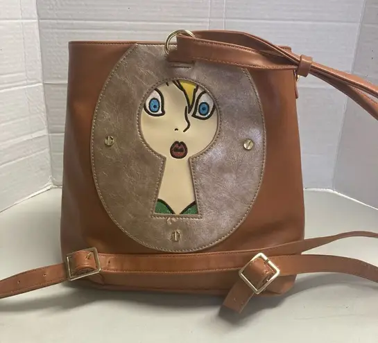 Danielle Nicole Disney Parks Tinkerbell Convertible Backpack Handbag Brown