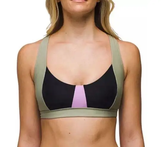 prAna Tulum Bikini Tops Black Color Block Size S