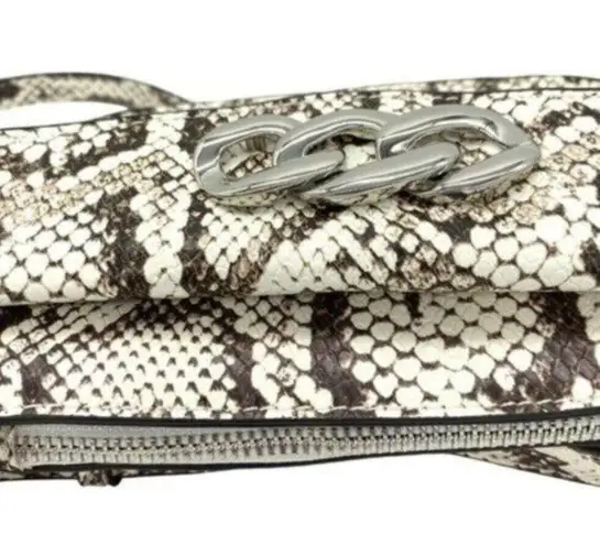 INC International Concepts Emmory Python Print Crossbody Purse Black