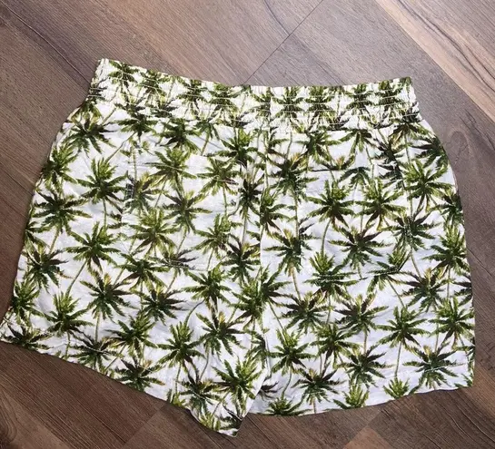Briggs New York BRIGGS Women’s Palm Tree Tropical Island Linen Blend Shorts Size Medium - Image 17