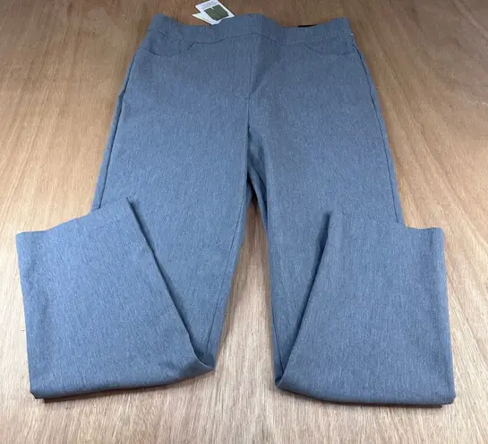 Alfred Dunner Allure Pants Size 8 Gray Slimming Waistband Stretch Ankle
