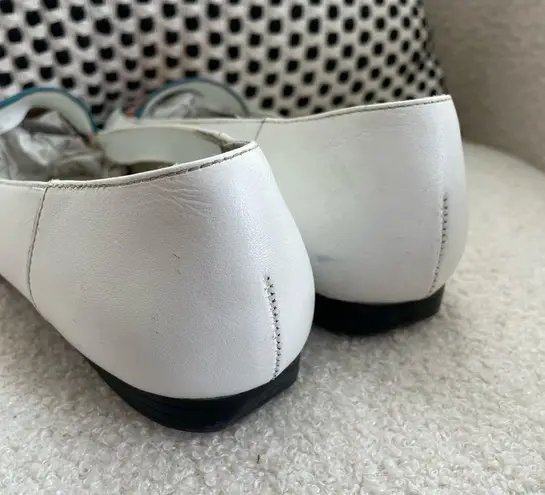 Vintage 80s 90s Arpeggios Leather Loafers Flats Shoes Rainbow Color White 9