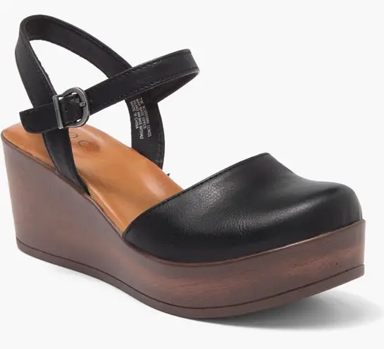 B.O.C Dalia Platform Wedge Clog Black Size 10 NEW