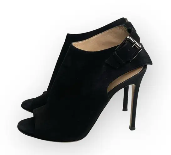 Gianvito Rossi š’€Stiletto Heel Slingback Sandals š’€Black š’€36 6M š’€Logo Dustbag