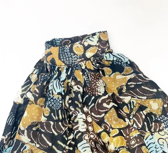 Ulla Johnson Agadir Belted Cotton Blend Printed Voile Dress Earth Tone Sol