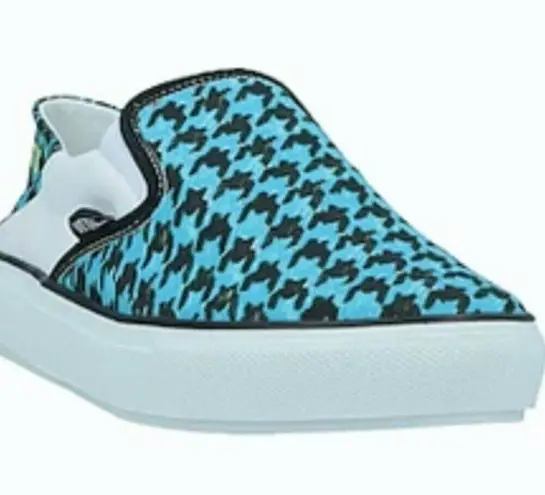 Vetements Baboush Slip On Sneakers Blue houndstooth canvas Size 8