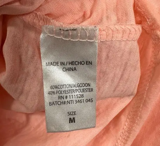 Hooters Women’s Sz M Palm Tree Orange Pink Crop Top Sleeveless Beach Club 1983