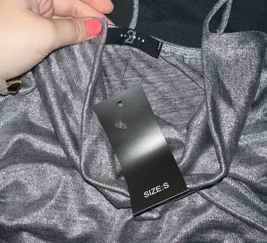 21 Saints NWT Metallic Silver Cami Sz. S