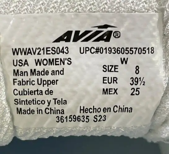 Avia Women's White Shoes/Sneakers Size 8W SKU 4922