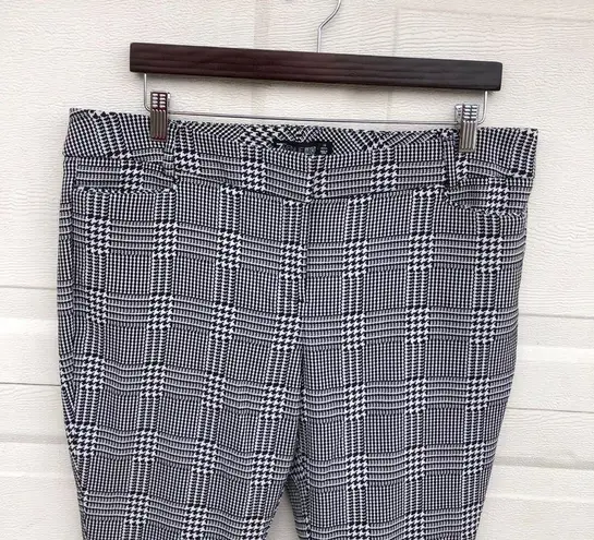 New York And Company Women’s Pants Black White Houndstooth 16P