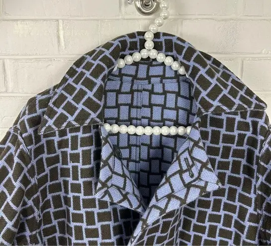 Worth Reversible 100% Wool Plaid Coat Size S