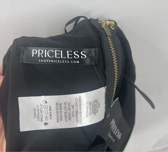 PRICELESS Bustier Size Small Can’t Resist Black NWT Boning Sexy Sheer Mesh Crop