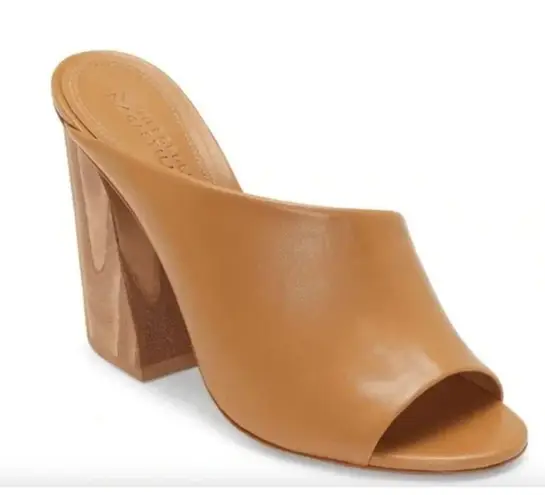 Mercedes Castillo Izar High Mule Sandal Sand Womens Size 7.5 Brown
