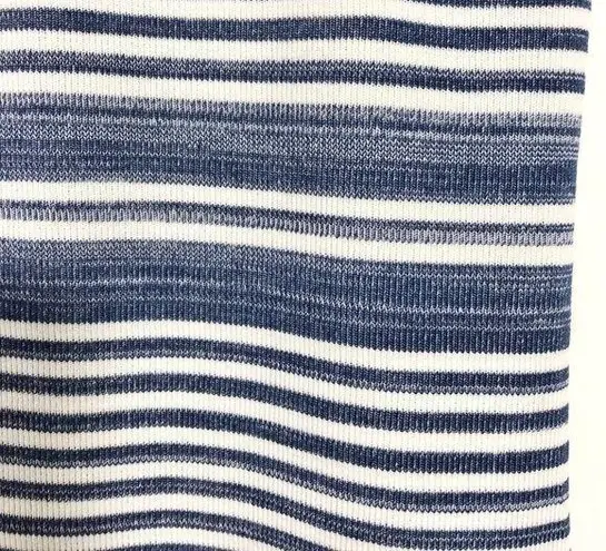 LYSSÉ New Lysse Stripe Knit Mulholland Midi Side Slit Sleeveless Tank Dress Blue