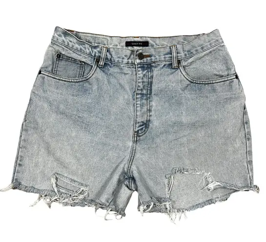 Bill Blass Vintage Jean Shorts Womens Sz 14 Cutoffs Grunge Light Denim Jorts
