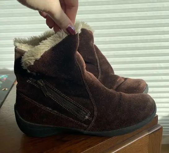 Naturalizer Brown Fuzzy Boots