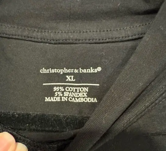 Christopher & Banks  black high neck tank