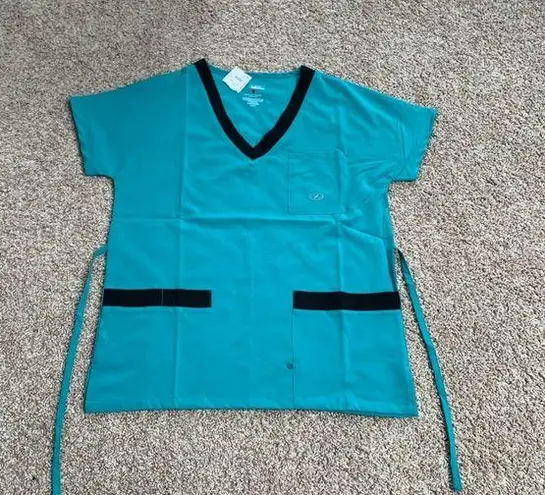 New York Laundry Bright blue scrub top